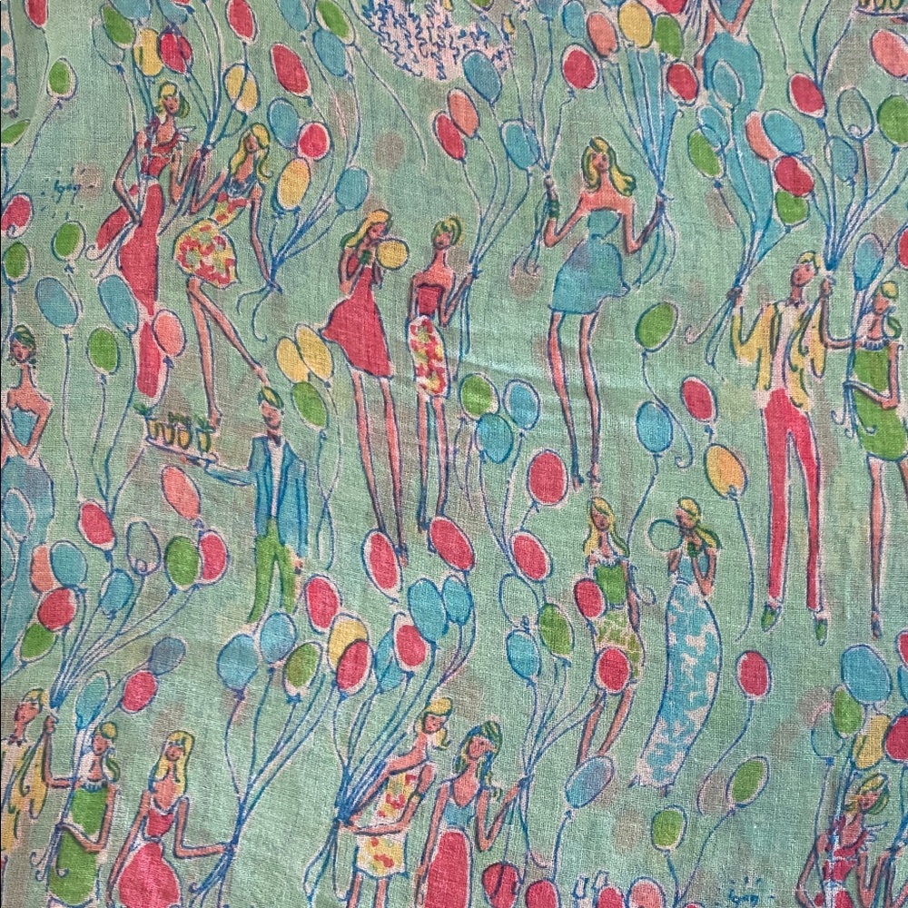 Lilly Pulitzer birthday Murfee silk cashmere scarf - Picture 7 of 9